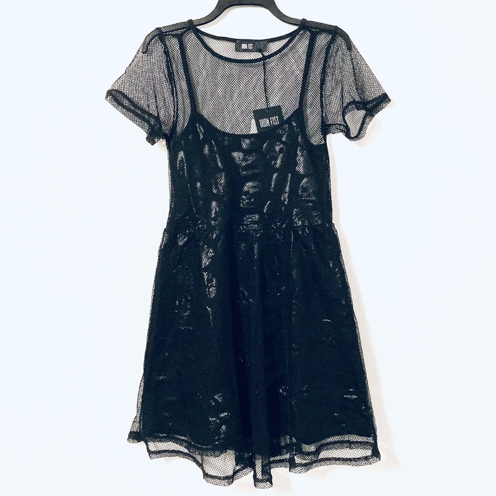 Iron Fist Skullz Club Mesh Dress (Black) - Picture 2 of 5